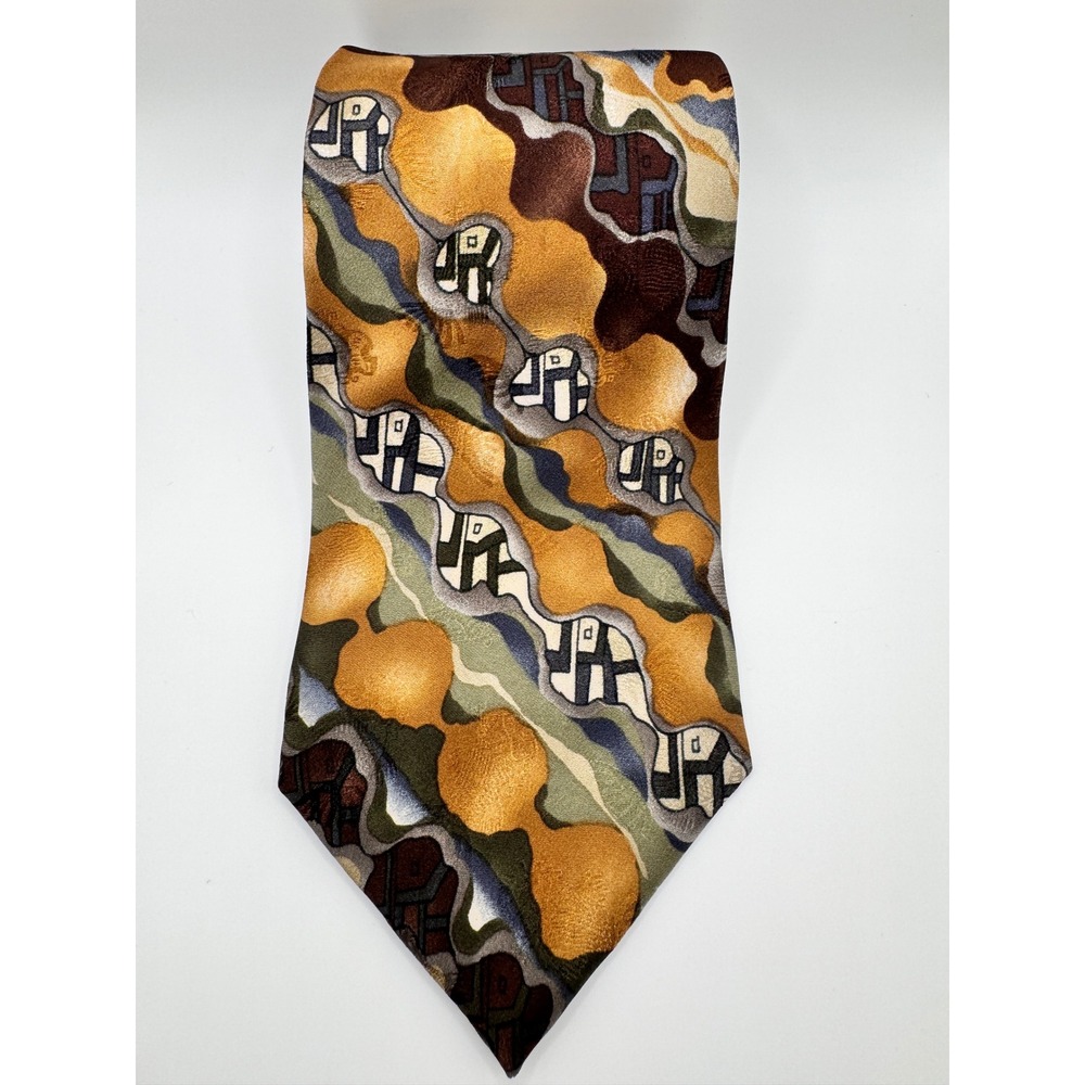 Vintage J‎ Garcia Northern Lights Collector's Edition Silk Necktie Abstract Art
